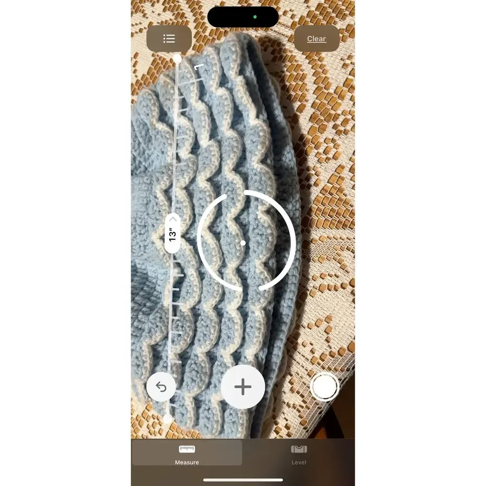 Vintage Crochet Toilet Paper Doll Cover Skirt Blue White Ruffle Kitsch Bathroom